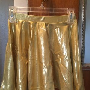 Gold dance costume skirt